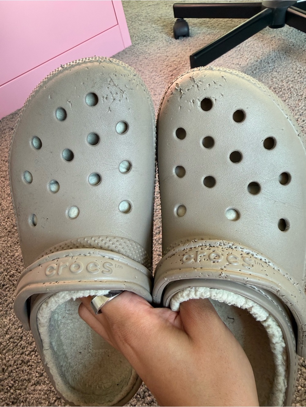 Crocs Plush-Lined Clogs - Light Tan - Picture 3 of 4